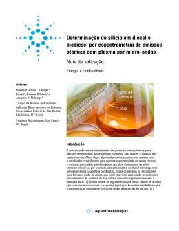 Determinação de silício em diesel e biodiesel por espectrometria de