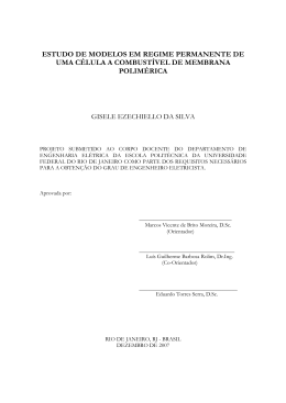 estudo de modelos em regime permanente de uma c&eacute;lula a