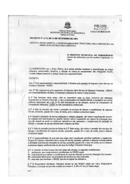 Decreto Lei 3711/2009 - Prefeitura Municipal de Teres&oacute;polis