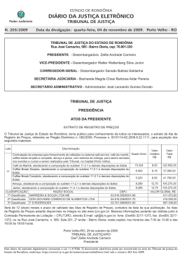 diário da justiça eletrônico - Tribunal de Justiça de Rondônia
