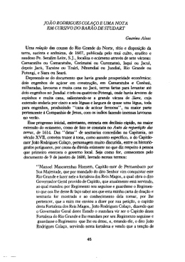 Jo&atilde;o Rodrigues Cola&ccedil;o e uma nota em cursivo