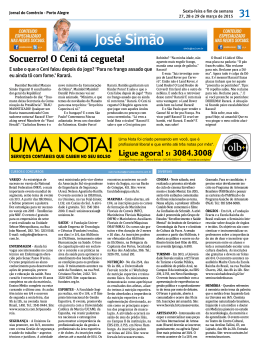 UMA NOTA! - Jornal do Comércio