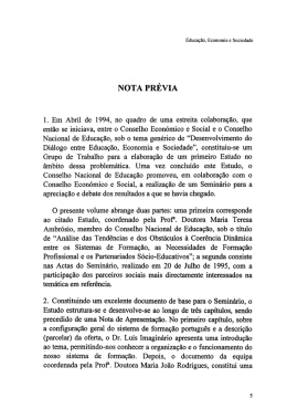 3 - Nota Prévia - Conselho Nacional de Educação
