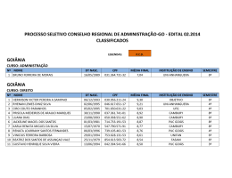 Resultado Sele&ccedil;&atilde;o P&uacute;blica de Estagi&aacute;rios 02/2014 - CRA-GO