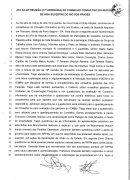 ATA DA 20a REUNIÃO (17al ORDINÁRIA) DO