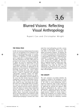 Blurred Visions: Reflecting Visual Anthropology
