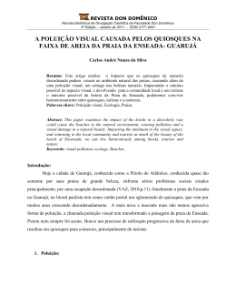 a polui&ccedil;&atilde;o visual causada pelos quiosques na faixa de areia da