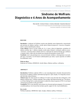 S&iacute;ndrome de Wolfram: Diagn&oacute;stico e 6 Anos de