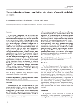 Unexpected angiographic and visual findings after clipping of a