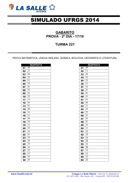 SIMULADO UFRGS 2014