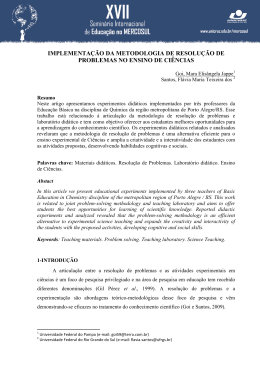 IMPLEMENTA&Ccedil;&Atilde;O DA METODOLOGIA DE RESOLU&Ccedil;&Atilde;O