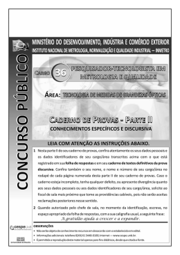 Prova - CESPE / UnB