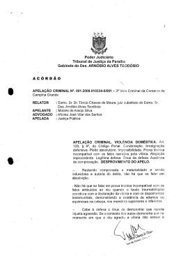 Poder Judiciário Tribunal de Justiça da Paraíba Gabinete do Des