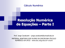 Resolução Numérica de Equações