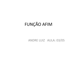 FUNÇÃO AFIM - ANDRE LUIZ