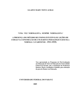 GLADYS MARY TEIVE AURAS UMA VEZ NORMALISTA