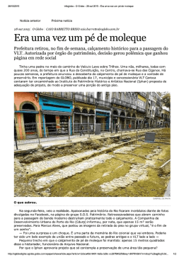 Era uma Vez um p&eacute; de moleque