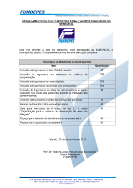 DETALHAMENTO DA CONTRAPARTIDA PARA O