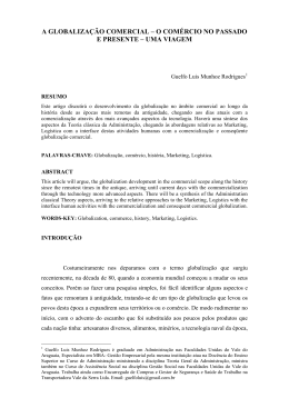 A GLOBALIZA&Ccedil;&Atilde;O COMERCIAL &ndash; O COM&Eacute;RCIO NO