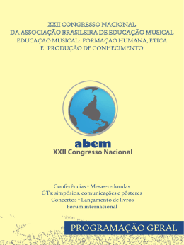 PROGRAMA&Ccedil;&Atilde;O GERAL