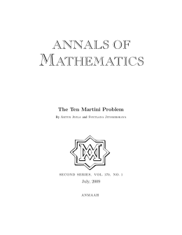 Screen version - Annals of Mathematics