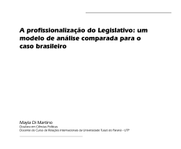 A profissionalização do Legislativo: um modelo de análise