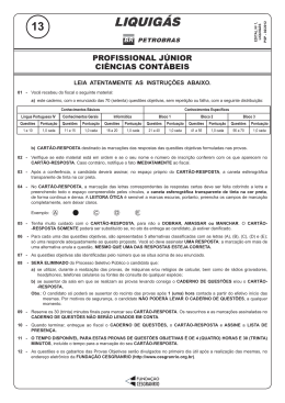 Prova - Funda&ccedil;&atilde;o Cesgranrio