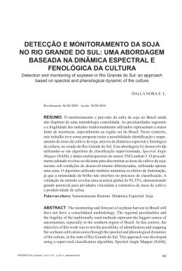 detec&ccedil;&atilde;o e monitoramento da soja no rio grande do sul