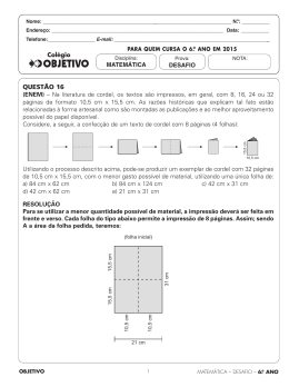 6º ano em 2015 - Colégio OBJETIVO