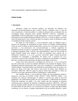 Cross-examination - Faculdade de Letras