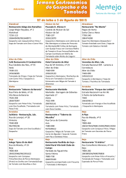 Restaurantes Aderentes.