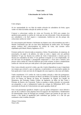 Artigo da Sec&ccedil;&atilde;o de Coleccionismo