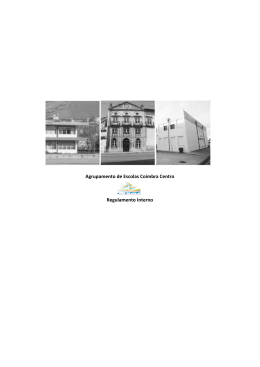 Agrupamento de Escolas Coimbra Centro &ndash; Regulamento Interno