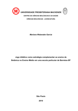 Jogo Did&aacute;tico como Estrat&eacute;gia Complementar ao
