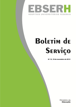 Boletim de Serviço nº 14 - 18/11/2013