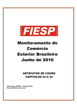Monitoramento do Comércio Exterior Brasileiro Junho