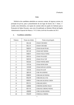 [)efinitiVa doS candidatoS adnTitidoS ao ConCurSO conTun1， de