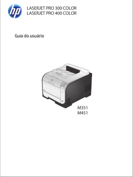 HP LaserJet Pro 300 and 400 Color User Guide - PTWW