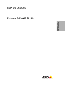 AXIS T8129 PoE Extender User Guide