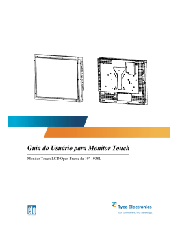 (Portuguese) Elo Touchmonitor User Guide for 1938L 19" LCD