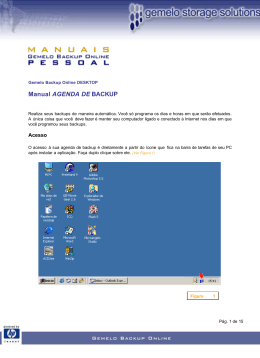 Utilização Agenda de Backup