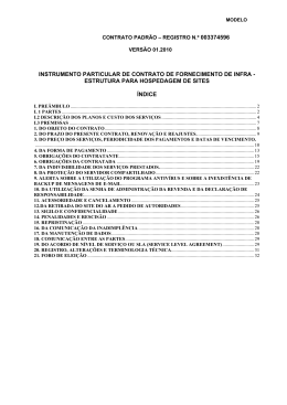 INSTRUMENTO PARTICULAR DE CONTRATO DE