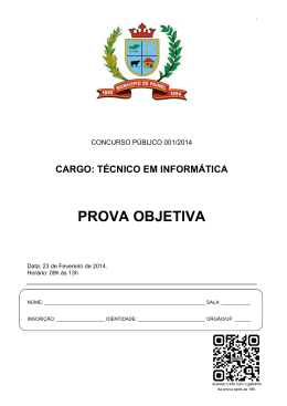PROVA OBJETIVA - alto vale concursos