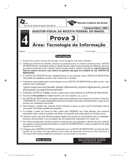 Prova 3 - Tecnol. da Informa&ccedil;&atilde;o - Gab. 4