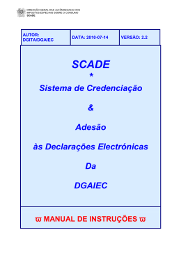 SCADE * - Portal das Finanças