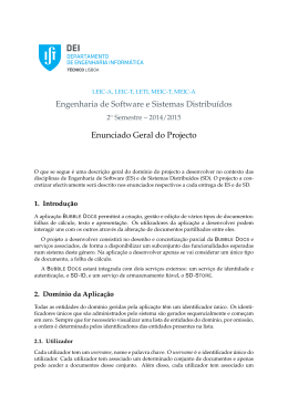 Engenharia de Software e Sistemas Distribuıdos Enunciado Geral