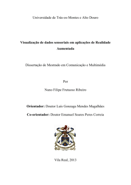 Visualiza&ccedil;&atilde;o de dados sensoriais em aplica&ccedil;&otilde;es de Realidade