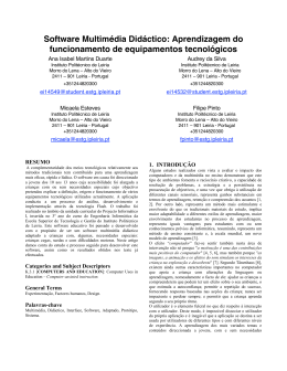 Aprendizagem do funcionamento de equipamentos