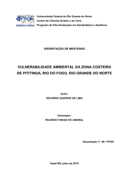 vulnerabilidade ambiental da zona costeira de pititinga, rio