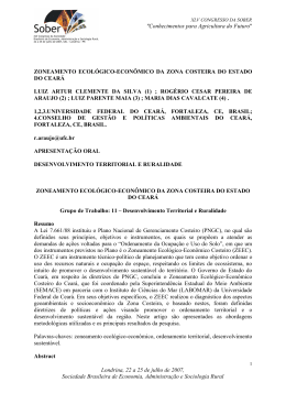 ZONEAMENTO ECOL&Oacute;GICO-ECON&Ocirc;MICO DA ZONA COSTEIRA